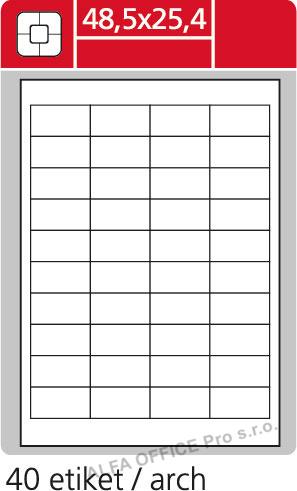 Print etikety A4 pro laserový a inkoustový tisk - 48,5 x 25,4 mm (40 etiket / arch ) / les
