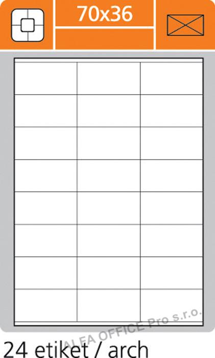 Print etikety A4 pro laserový a inkoustový tisk - 70 x 36 mm (24 etiket / arch ) / snímate