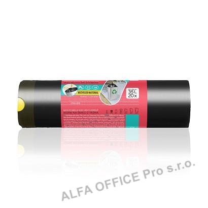 Pytle do koše ViGO! stahovací - 50x55cm / 35l / 22my / 20ks / černá