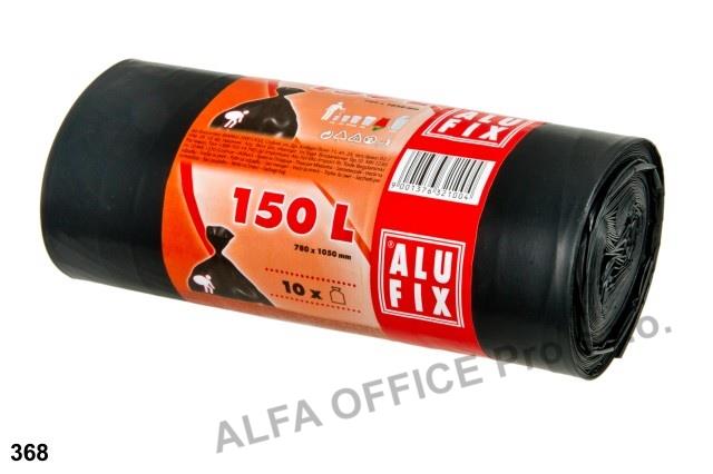 Pytle na odpad Alufix Standard - 105x78cm / 150l / 35my / 10ks / černá