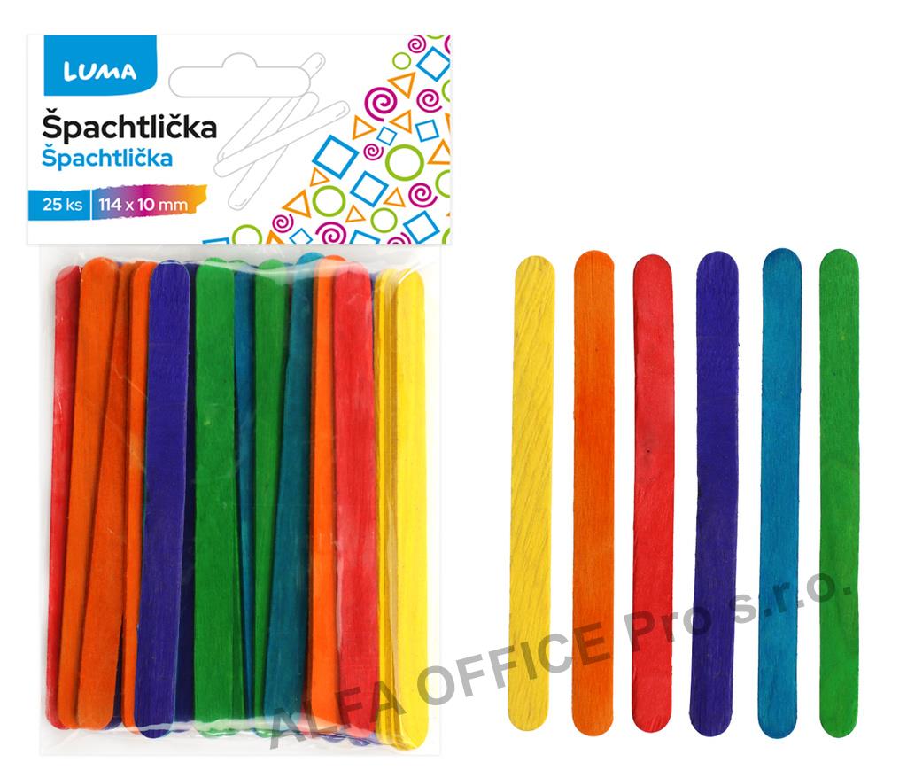 Špachtlička malá 114 x 10 mm - mix barev / 25 ks