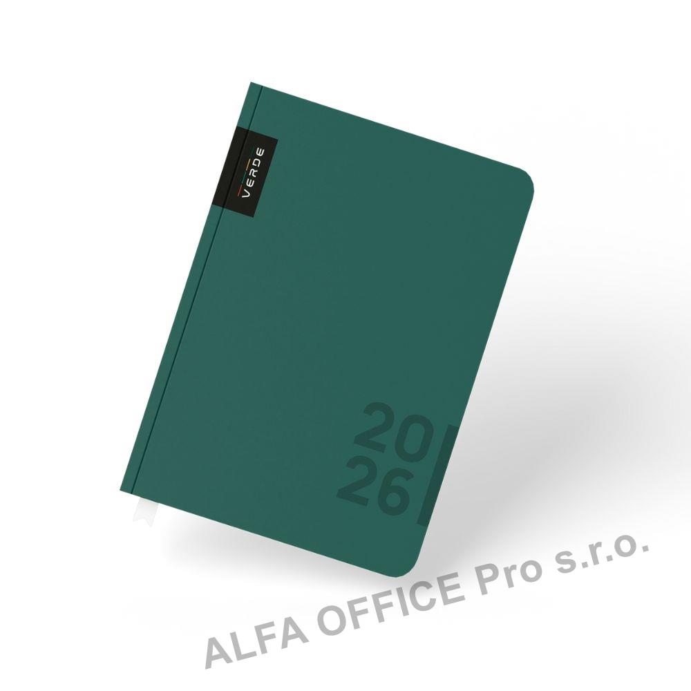 Diář VERDE - A5 / denní / zelená