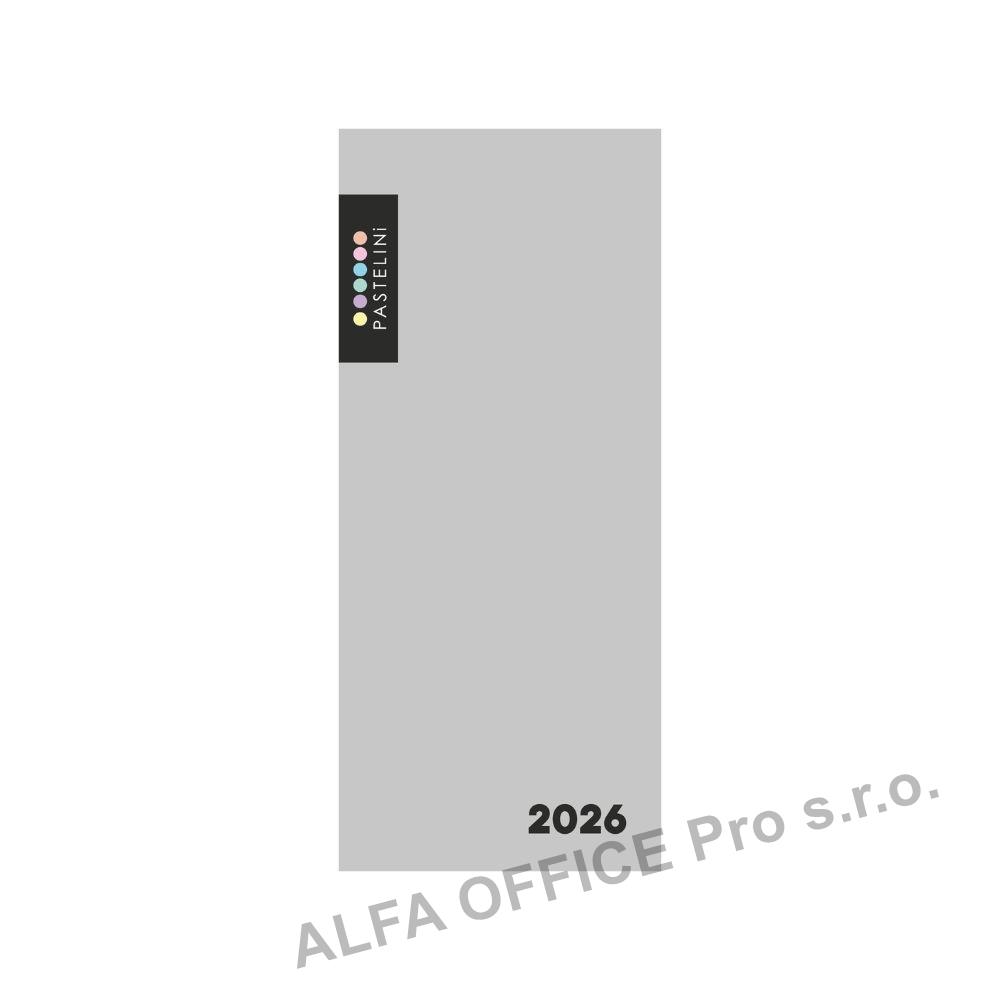 Diář kapesní PVC - PASTELiNI / šedá