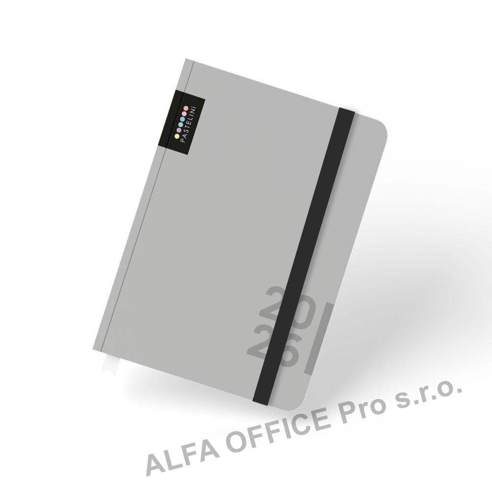 Diář PASTELINi - A6 / týdenní / šedá