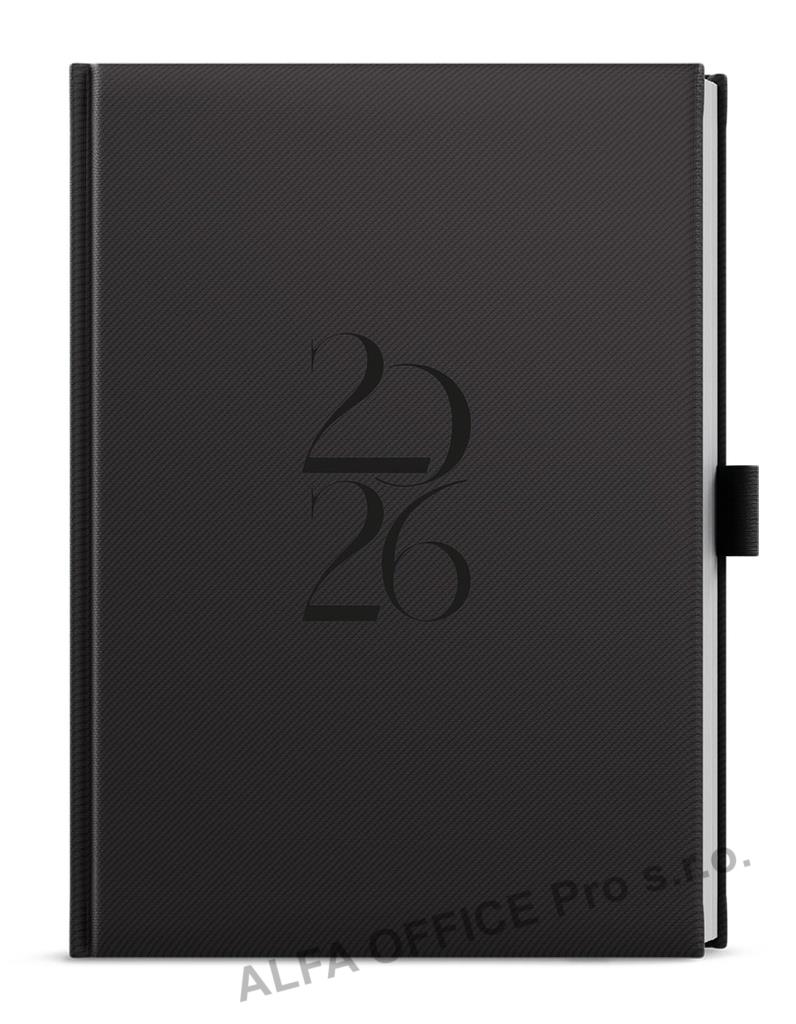 Diář DENY - A5 / denní / černá