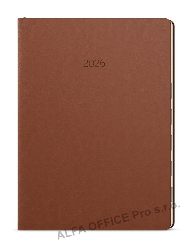 Diář MAXIM - B5 / denní / hnědá