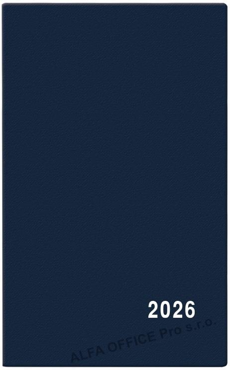 Diář kapesní PVC - čtrnáctidenní / modrá