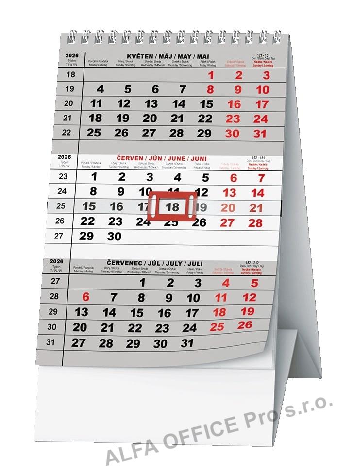 Kalendář stolní MINI TŘÍMĚSÍČNÍ - mini Tříměsíční / BSA7