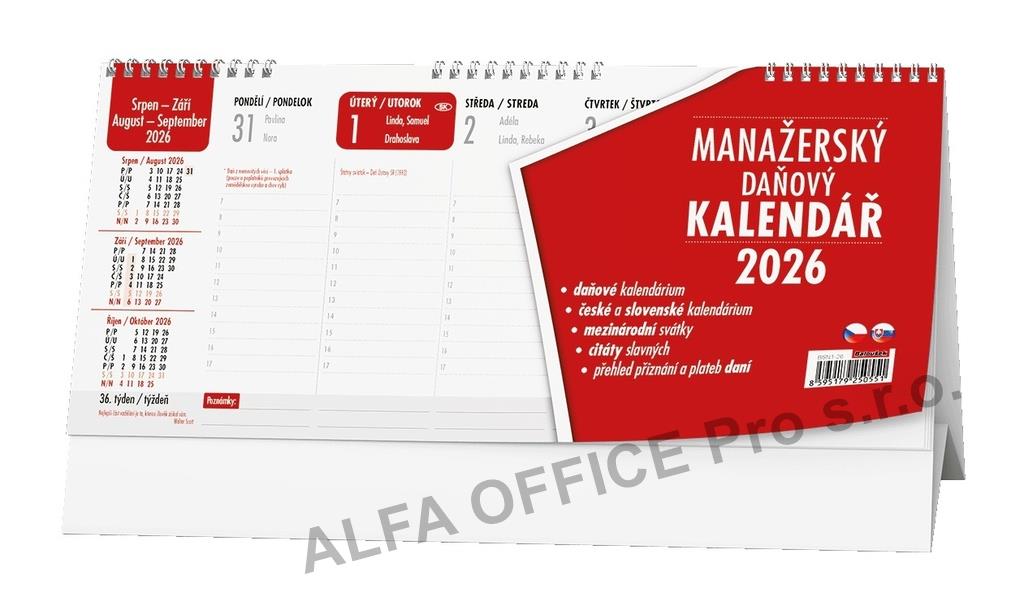 Kalendář stolní pracovní MANAŽERSKÝ - Manažerský / BSN1