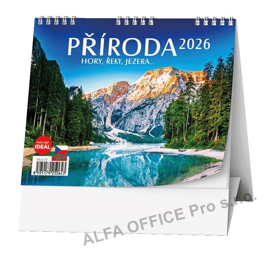Kalendář stolní MINI - Příroda, hory, řeky … / BSL5