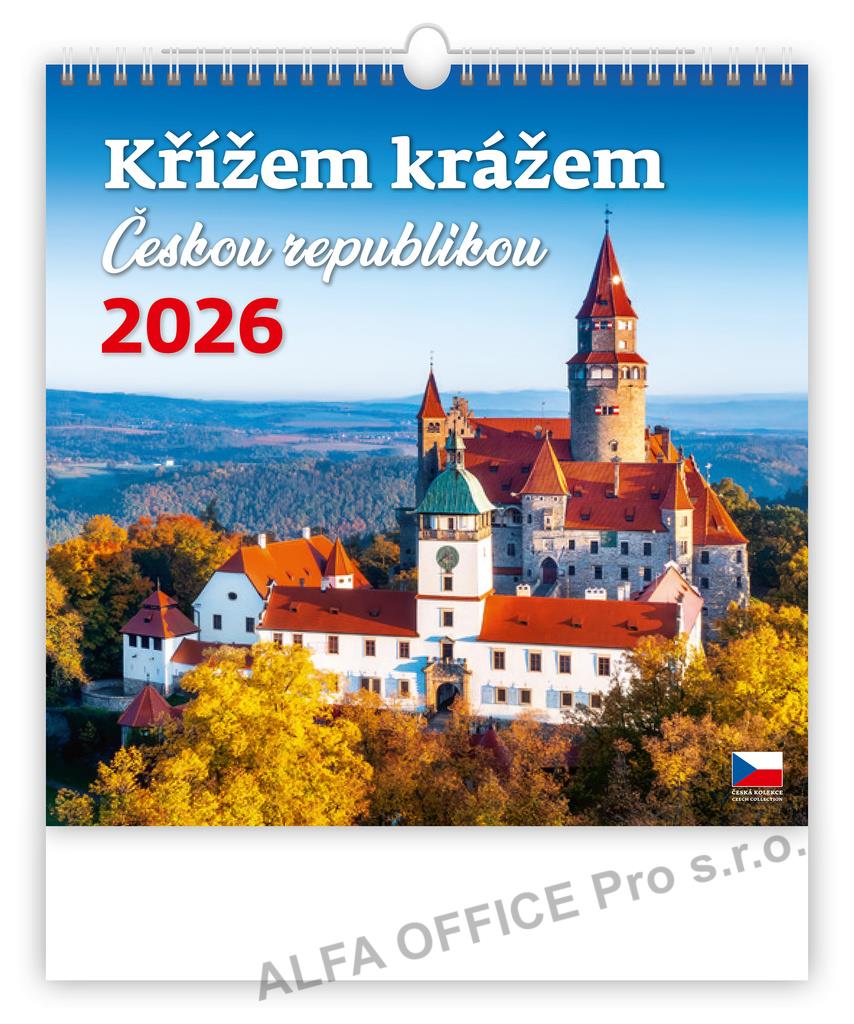 Kalendář nástěnný - Křížem krážem ČR / N173