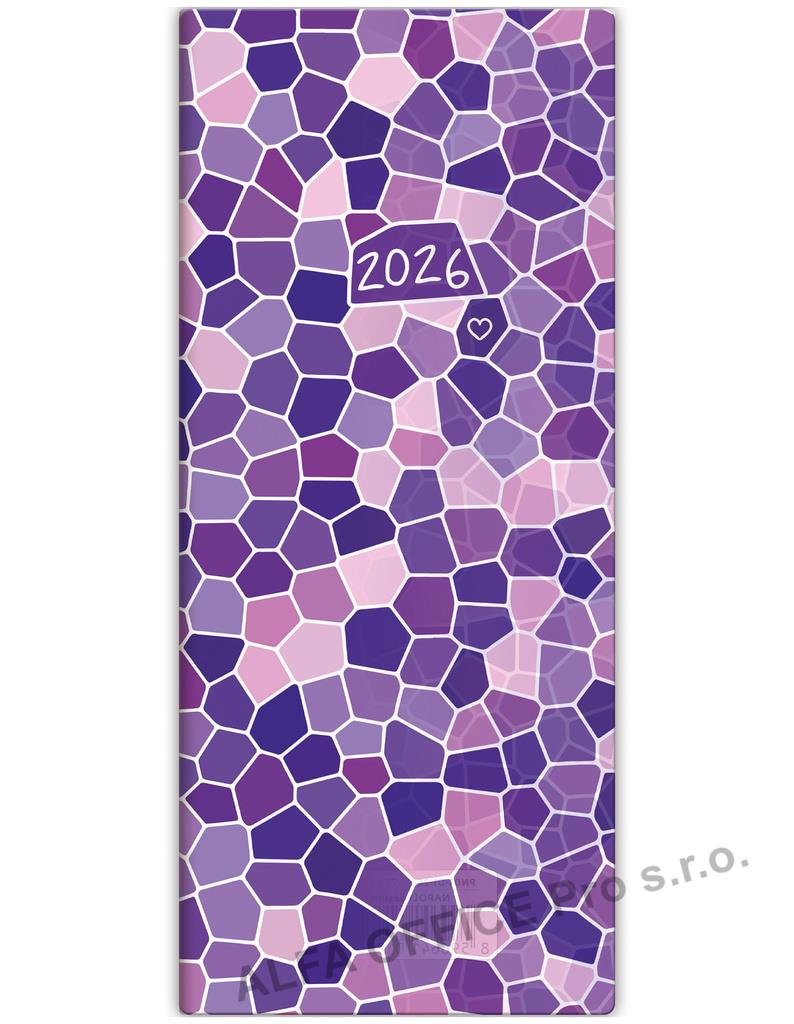 Diář kapesní LAMINO - měsíční / design 1