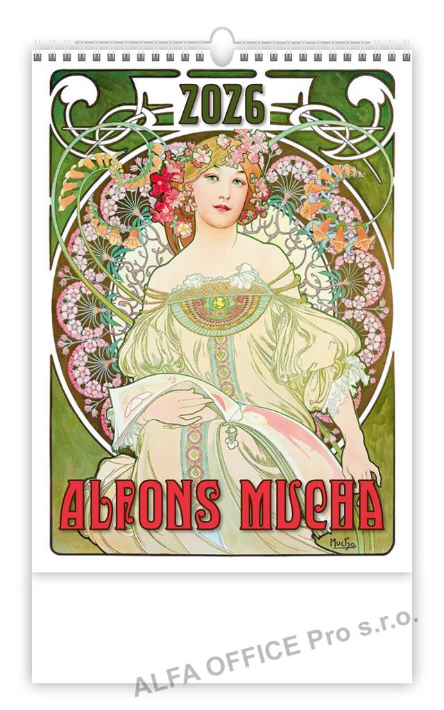 Kalendář nástěnný - Alfons Mucha / N177