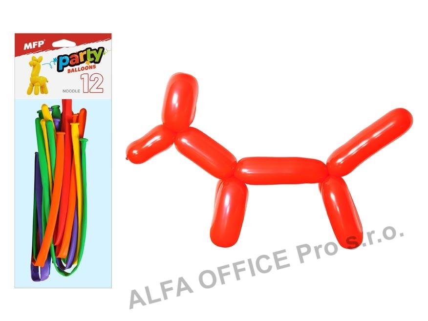 Balónek nafukovací Noodle mix / 12ks