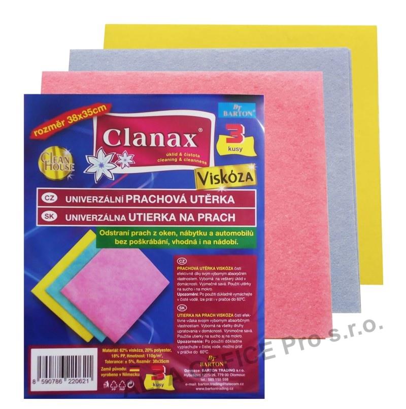 Univerzální utěrky Clanax z mikrovlákna - 35 x 38 cm / 3 ks