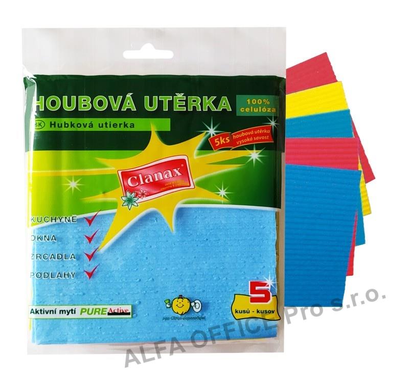 Utěrky houbové Clanax - 5 ks
