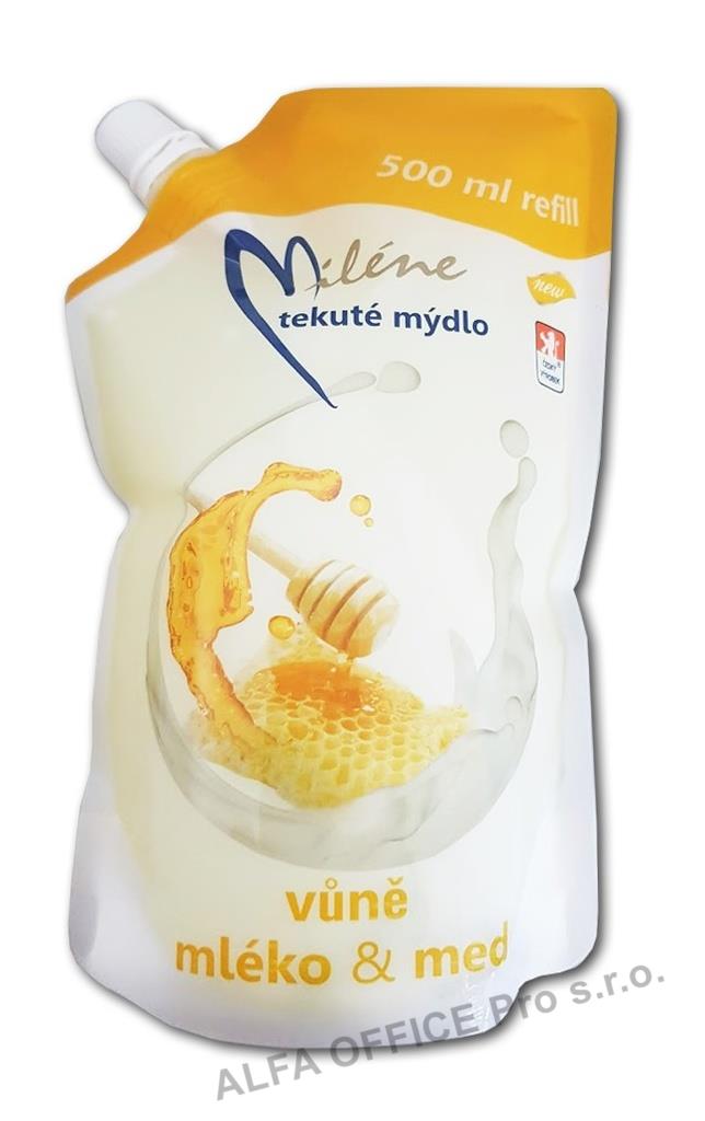 Tekuté mýdlo Miléne mléko a med - náplň / 500 ml
