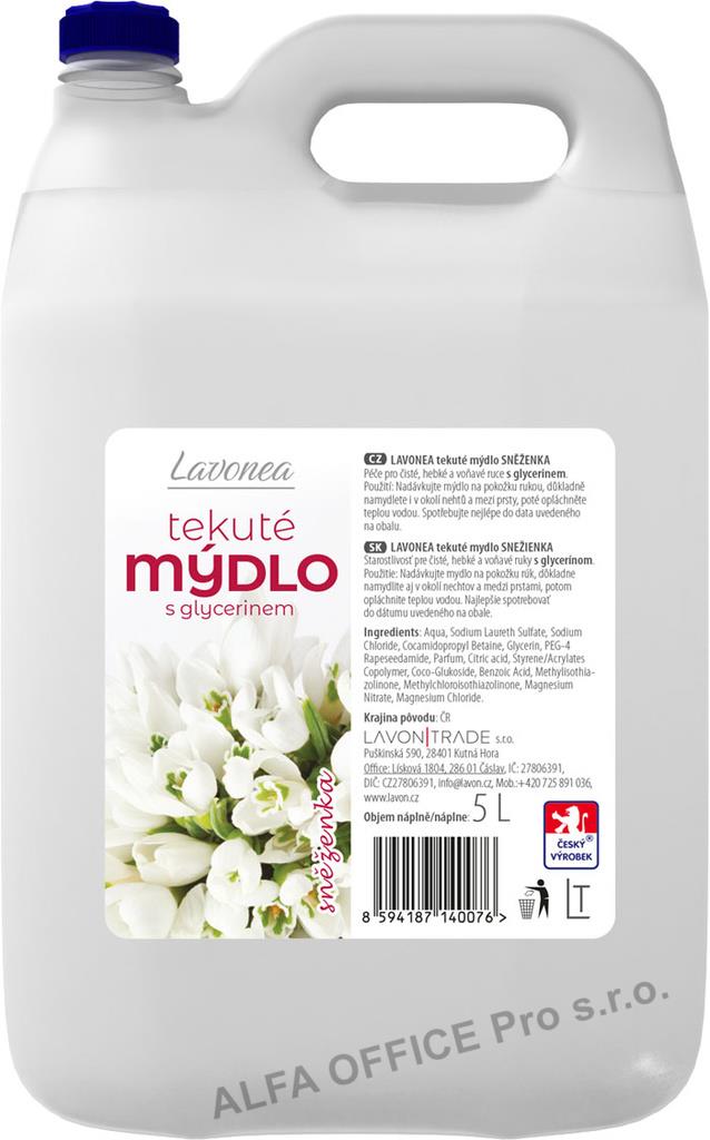 Lavonea tekuté mýdlo sněženka 5 l