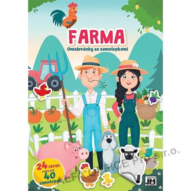 Omalovánky A4 se samolepkami - Farma