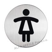 Piktrogram nerez Durable - WC dámy / O 83 mm