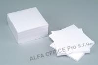 Záznamní kostka bílá - 8,3 cm x 8,3 cm x 7,5 cm / nelepená vazba