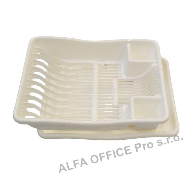 Odkapávač na nádobí - stříbrný 35 x 43 x 9 cm