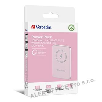 Verbatim, power banka s bezdrátovým nabíjením, 5V, nabíjení telefonu, 32248, 10