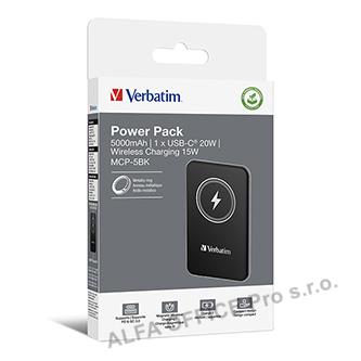 Verbatim, power banka s bezdrátovým nabíjením, 5V, nabíjení telefonu, 32240,