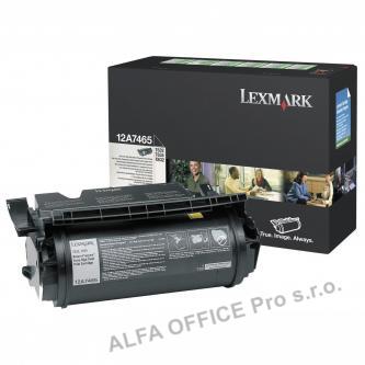  Lexmark originální toner 12A7465, black, 32000str., return, Lexmark T632, T634 
