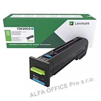  Lexmark originální toner 72K2XC0, cyan, 22000str., return, extra high capacity, 