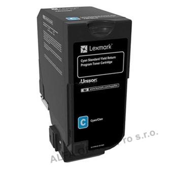  Lexmark originální toner 74C2SC0, cyan, 7000str., return, Lexmark CS720de,CS720d 