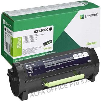  Lexmark originální toner B232000, black, 3000str., return, Lexmark B2442, B2546, 