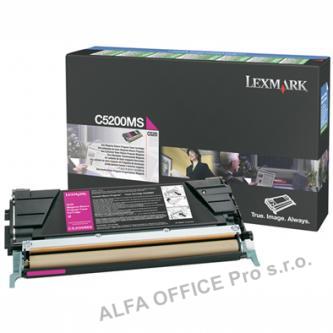  Lexmark originální toner C5200MS, magenta, 1500str., return, Lexmark C530 