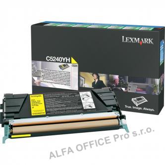  Lexmark originální toner C5240YH, yellow, 5000str., return, Lexmark C524 