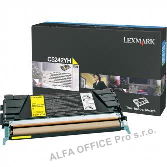  Lexmark originální toner C5242YH, yellow, 5000str., Lexmark C524 