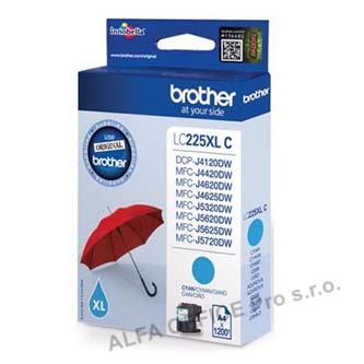 Brother originální ink LC-225XLC, cyan, 1200str., 1ks, Brother MFC-J4420DW, MFC-J4620DW