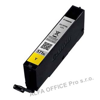 Canon originální ink 0334C001, yellow, 11ml, CLI571Y XL, high capacity, Canon PIXMA MG5750