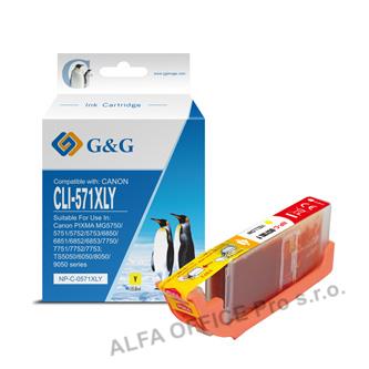 G&G kompatibilní ink s CLI571Y XL, yellow, 10,8ml, ml NP-C-0CL571XLY, high capac 