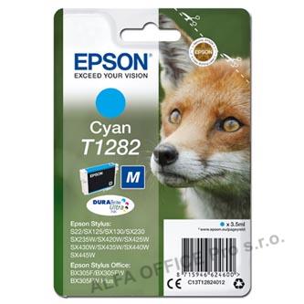 Epson originální ink C13T12824012, T1282, cyan, 3,5ml, Epson Stylus S22, SX125, 420W, 425W