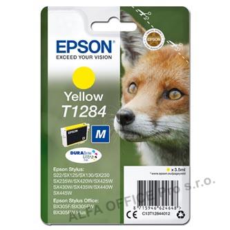 Epson originální ink C13T12844012, T1284, yellow, 3,5ml, Epson Stylus S22, SX125, 420W, 42