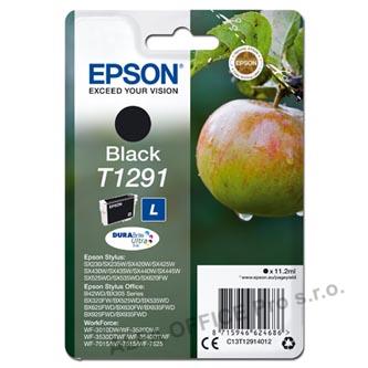 Epson originální ink C13T12914012, T1291, black, 385str., 11,2ml, Epson Stylus SX420W, 425
