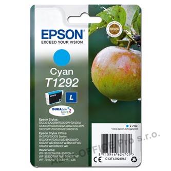Epson originální ink C13T12924012, T1292, cyan, 485str., 7ml, Epson Stylus SX420W, 425W, S
