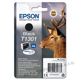 Epson originální ink C13T13014012, T1301, black, 945str., 25,4ml, Epson Stylus Office BX62