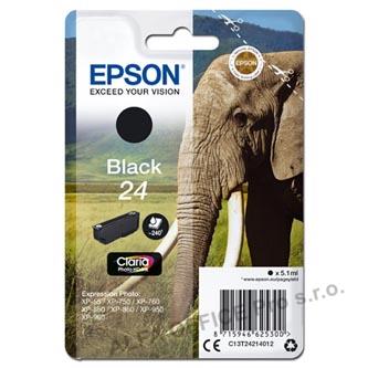 Epson originální ink C13T24214012, T2421, black, 5,1ml, Epson