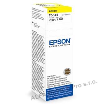 Epson originální ink C13T66444A, yellow, 70ml, Epson L100, L200, L300