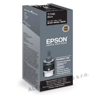Epson originální ink C13T77414A, black, 140ml, Epson WorkForce M100, M105, M200