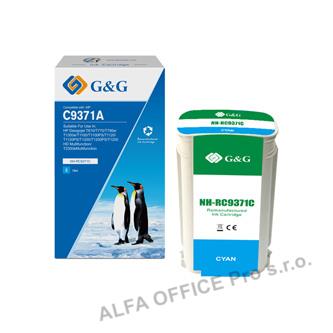  G&G kompatibilní ink s C9371A, cyan, NH-RC9371C, pro HP Designjet T1100, T770 