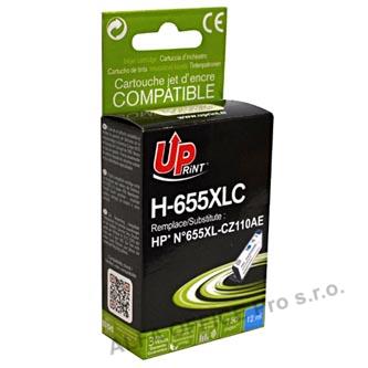 UPrint kompatibilní ink s CZ110AE, HP 655, cyan, 750str., 12ml, H-655XLC, pro HP Deskjet I