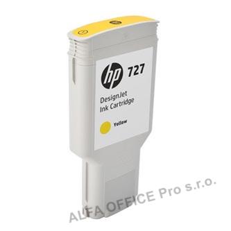HP originální ink F9J78A, HP 727, yellow, 300ml, HP DesignJet T1530, T2530, T930