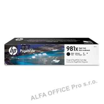 HP originální ink L0R12A, HP 981X, black, 11000str., 194ml, high capacity, HP PageWide MFP